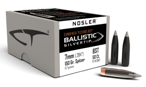 Nosler 51110 Ballistic Silvertip 7mm .284 150 gr Spitzer Point/ 50rd Box