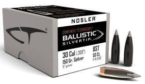 Nosler 51150 Ballistic Silvertip  30 Cal .308 150 gr Spitzer/ 50rd Box