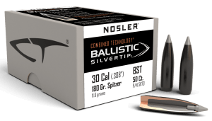 Nosler 51170 Ballistic Silvertip  30 Cal .308 180 gr Spitzer Point/ 50rd Box