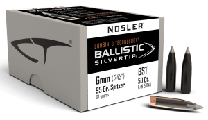 Nosler 51040 Ballistic Silvertip 6mm .243 95 gr Spitzer Point/ 50rd Box