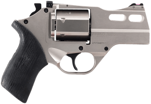 Chiappa Firearms 340290 Rhino 30DS Small Frame 357 Mag 6 Shot 3" Nickel-Plated Steel Vent Rib Barrel & Cylinder Nickel-Plated Aluminum Frame Black Rubber Grip Concealed Hammer