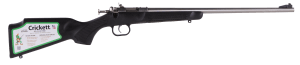 Crickett KSA2295 Youth  22 WMR 1rd 16.12" Blued Barrel & Receiver  Fixed Front/Adjustable Rear Peep Sights  Black Synthetic Stock w/11.5" LOP  Rebounding Firing Pin Safety