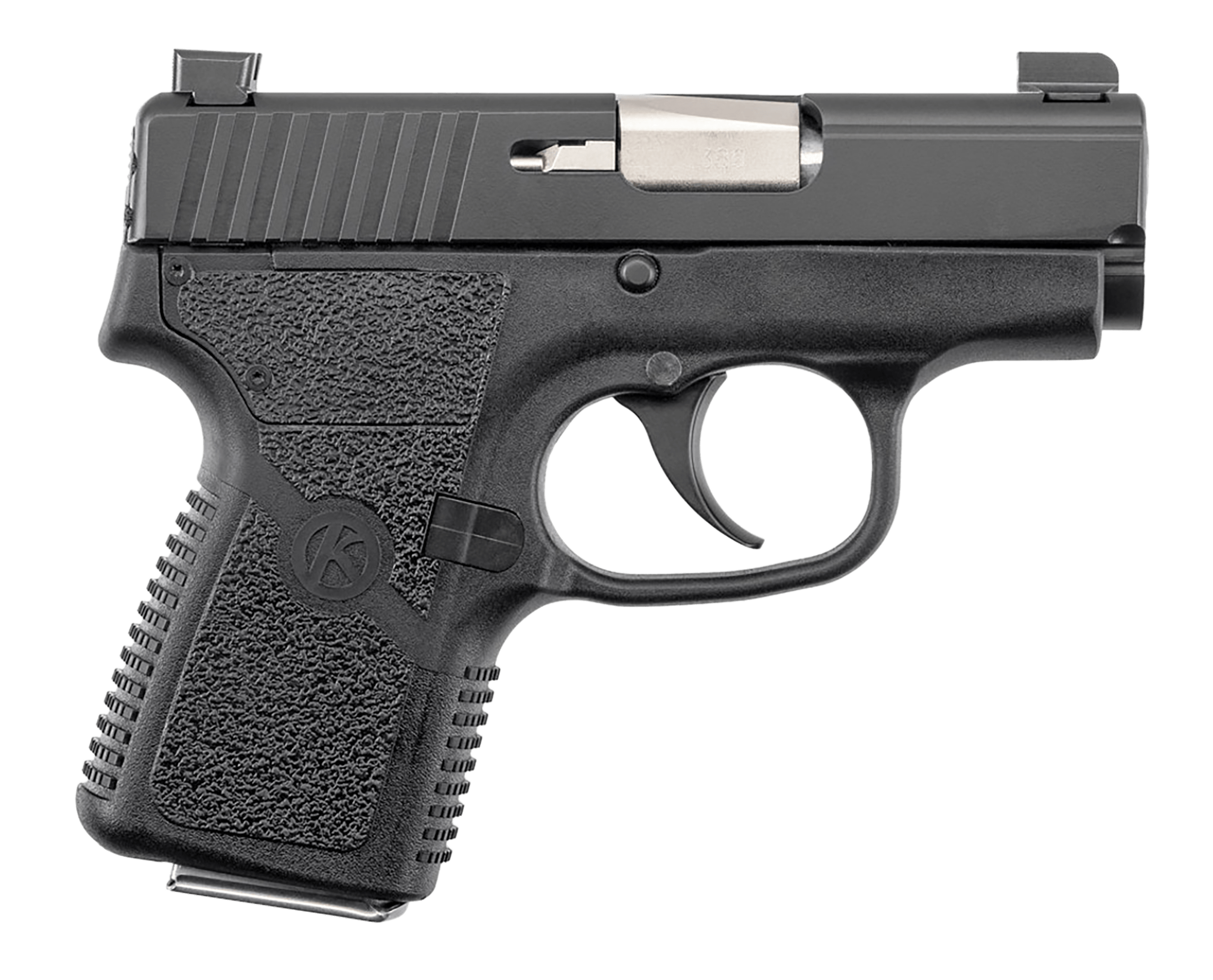 Kahr Arms KP3834N P380 380 ACP 6+1/7+1 2.53" Stainless Match Grade Barrel Matte Black Serrated Stainless Steel Slide Black Polymer Frame Black Textured Polymer Grip Night Sights Right Hand