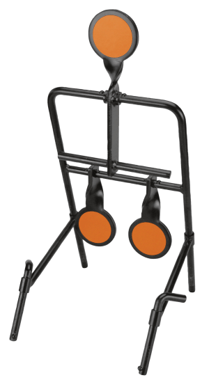 Caldwell 1071002 Resetting  Handgun Resetting Steel Target Black/Orange Circle Illustration Impact Enhancement Motion 3.50"