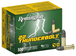 Remington Ammunition 21241 Thunderbolt Bulk 22 LR 40 gr Round Nose 500rd Box/ 10 Cs