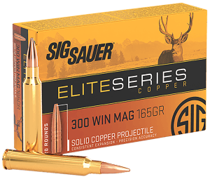 Sig Sauer E3WMH120 Elite Copper Hunting 300 Win Mag 165 gr Copper Solid 20rd Box