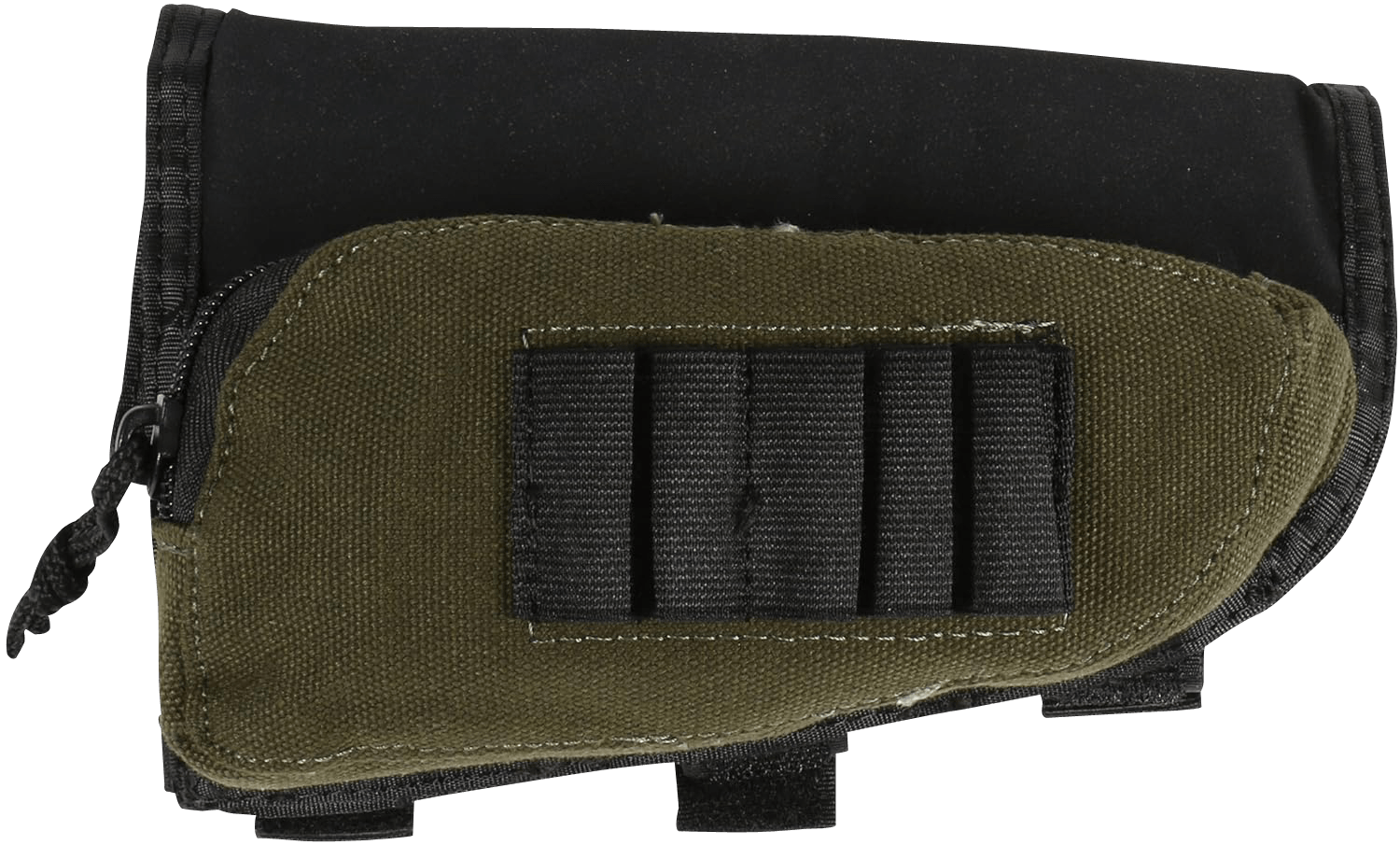 Allen 20550 Buttstock Shell Holder w/Zippered Accessory Pouch Cordura 5rd Capacity Rifle Buttstock Mount
