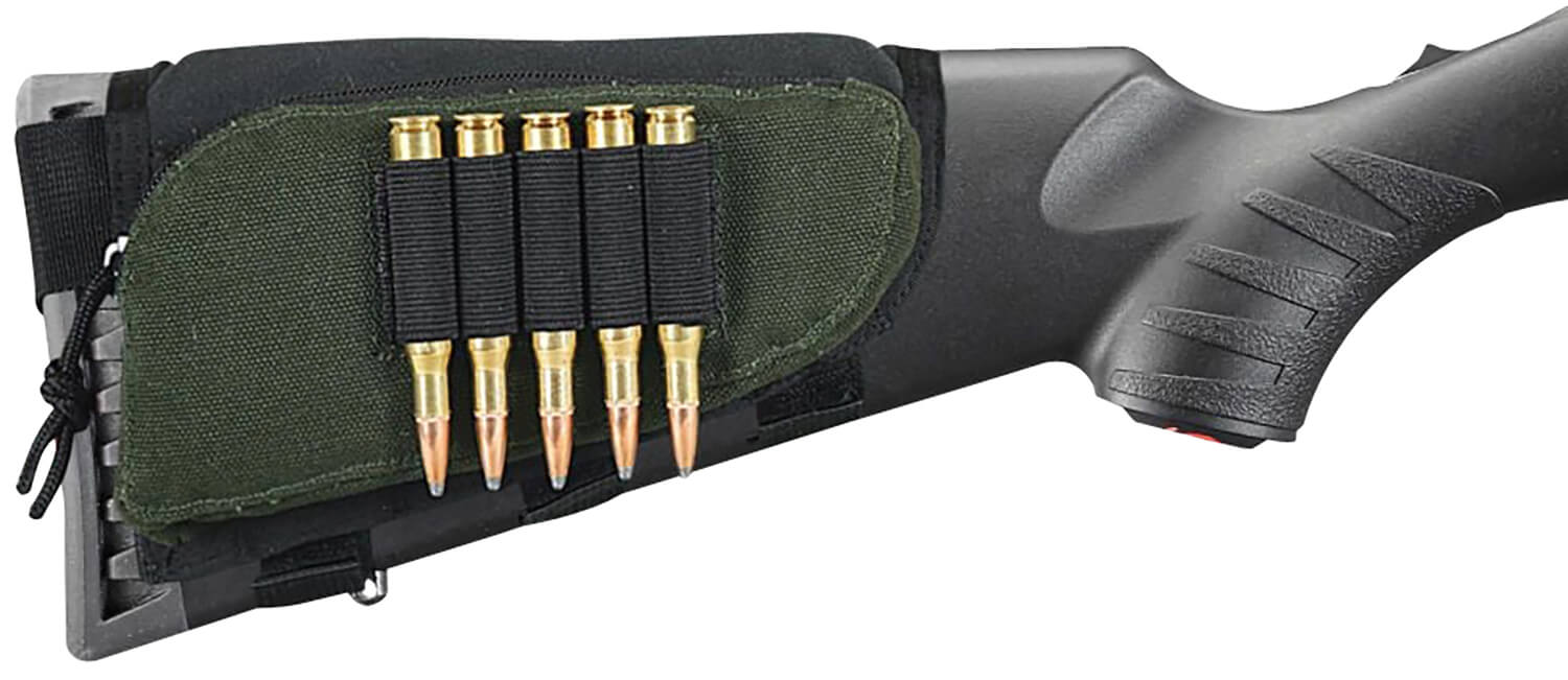 Allen 20550 Buttstock Shell Holder w/Zippered Accessory Pouch Cordura 5rd Capacity Rifle Buttstock Mount - Image 3