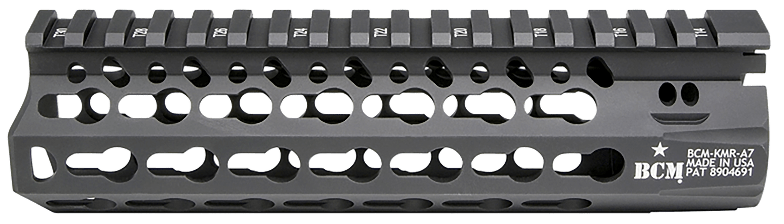 BCM KMRA7556BK KMR Alpha Handguard 7" Keymod Style Made of Aluminum with Black Anodized Finish for AR-15