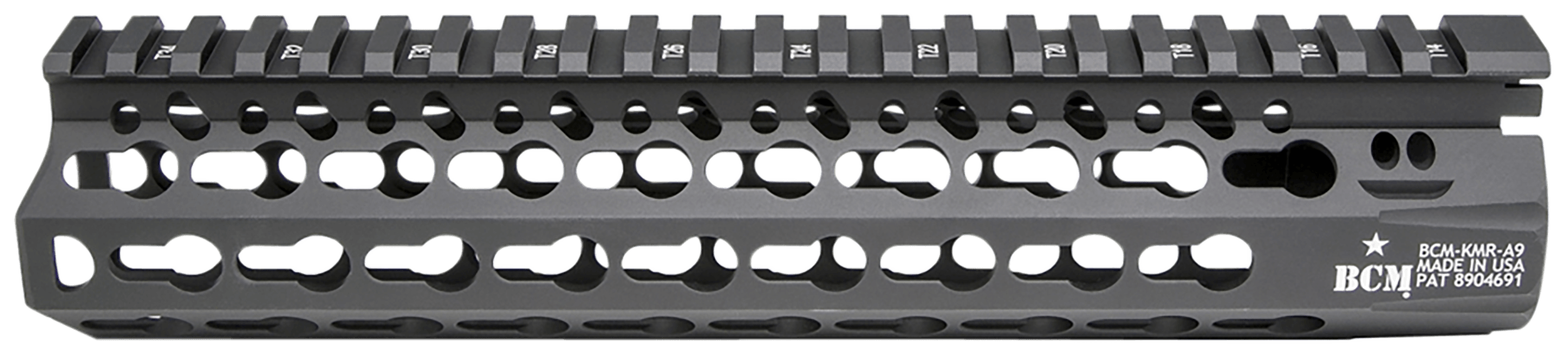 BCM KMRA9556BK KMR Alpha Handguard 9" Keymod Style Made of Aluminum with Black Anodized Finish for AR-15