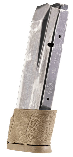 Smith & Wesson 194770000 M&P 14rd 45 ACP Blued/Brown Floor Plate Steel