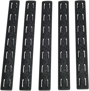 BCM KMRRPBLK5 Rail Panel Kit  AR Platform KeyMod 5.55" Black Polymer 5 Pack