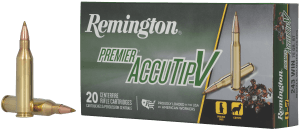 Remington Ammunition 29194 Premier Accutip-V 243 Win 75 gr AccuTip V Boat Tail 20rd Box