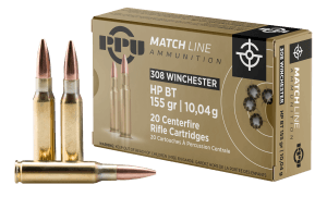 PPU PPM3081 Match 308 Win 155 gr Hollow Point Boat Tail 20rd Box