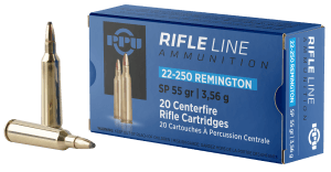 PPU PP22250 Standard Rifle 22-250 Rem 55 gr Soft Point 20rd Box