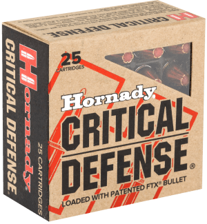 Hornady 90250 Critical Defense  9mmLuger 115gr Hornady Flex Tip eXpanding 25rd Box