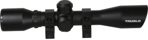TruGlo TG8504BD Compact Black Anodized Matte Black 4x 32mm 1" Tube Diamond Reticle