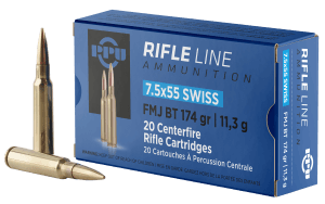 PPU PP7SF Metric Rifle  7.5x55mm Swiss 174 gr Full Metal Jacket Boat Tail 20rd Box