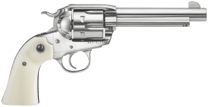 Ruger 5130 Vaquero 357 Mag/38 Special 6rd 5.50" High Gloss Barrel Cylinder & Frame Simulated Ivory Grip Transfer Bar Safety Bisley Style Hammer