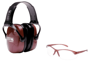 Howard Leight R01727 Woman's Shooting Safety Combo 25 dB Over the Head Dusty Rose/Black Women