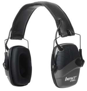Howard Leight R02524 Impact Sport Electronic Muff 22 dB Over the Head Gray/Black Adult 1 Pair