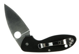 Spyderco C216GP Efficient  2.98" Folding Drop Point Plain 8Cr13MoV SS Blade Black G10 Handle Includes Pocket Clip