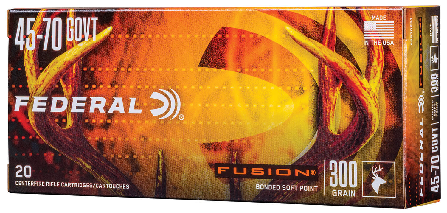 Federal F4570FS1 Fusion 45-70Gov 300gr Bonded Soft Point 20rd Box - Image 2