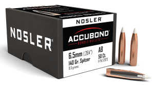 Nosler 57873 AccuBond 6.5 Creedmoor .264 140 gr Spitzer Point/ 50rd Box