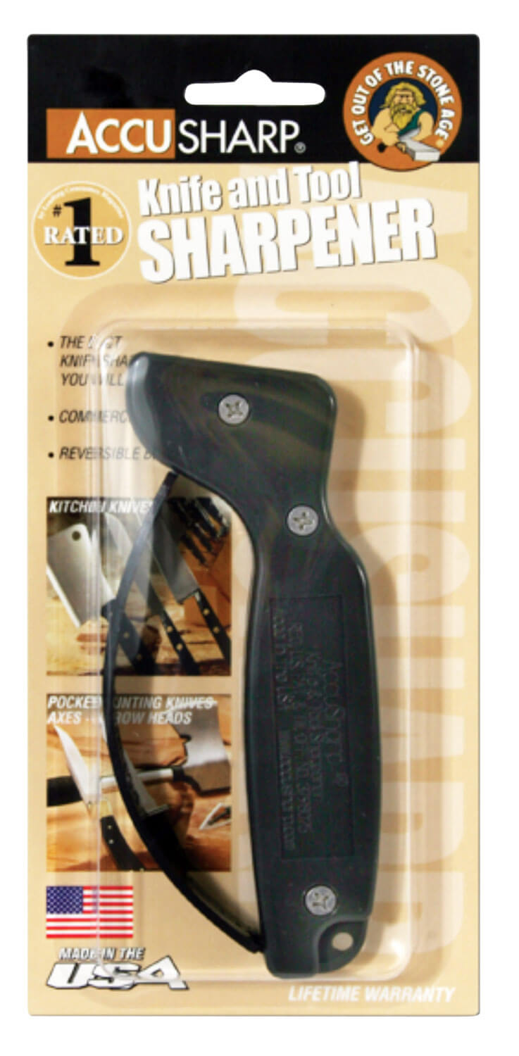AccuSharp 008C Sharpener Hand Held Hard Diamond Sharpener Ergonomic Olive Drab Handle - Image 2