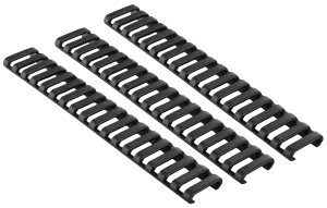 Ergo 4373BK Low-Pro Ladder Rail Covers Rifle 18 Slot Black Rubber 3 Pack