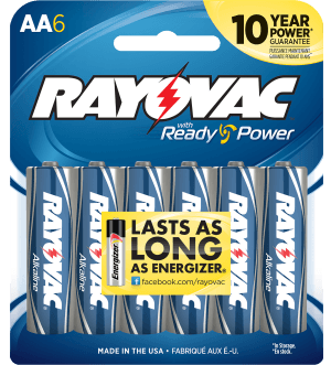 Rayovac 8156F AA HIGH ENERGY Alkaline Batteries  Silver/Blue 1.5 Volts 2 700 mAh (6) Single Pack