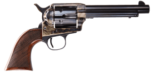 Taylors & Company 550811DE Smoke Wagon Deluxe 357 Mag Caliber with 5.50" Blued Finish Barrel 6rd Capacity Blued Finish Cylinder Color Case Hardened Finish Steel Frame Checkered Walnut Grip & Overall Taylor Polish