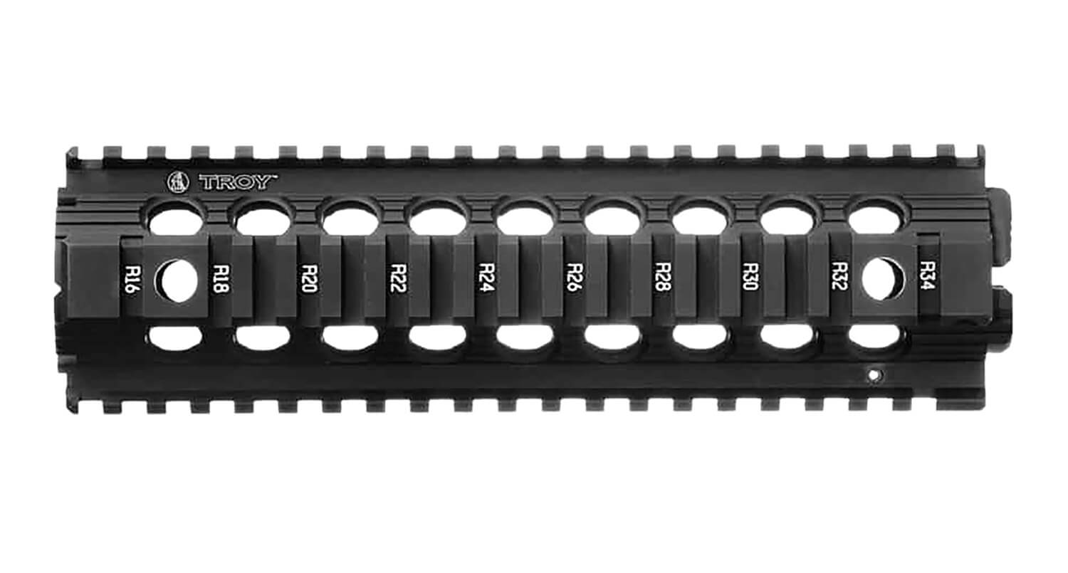 Troy Ind SRAIMRFD9BT00 Drop In Accessory Rail AR-15 Black Hardcoat Anodized Aluminum Troy Ind SRAIMRFD9BT00 Drop In Accessory Rail AR-15 Black Hardcoat Anodized Aluminum