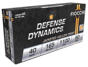 Fiocchi 40SWC Defense Dynamics 40S&W 165gr Jacketed Hollow Point 50rd Box