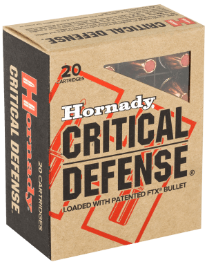 Hornady 90900 Critical Defense 45ACP 185gr Hornady Flex Tip eXpanding 20rd Box