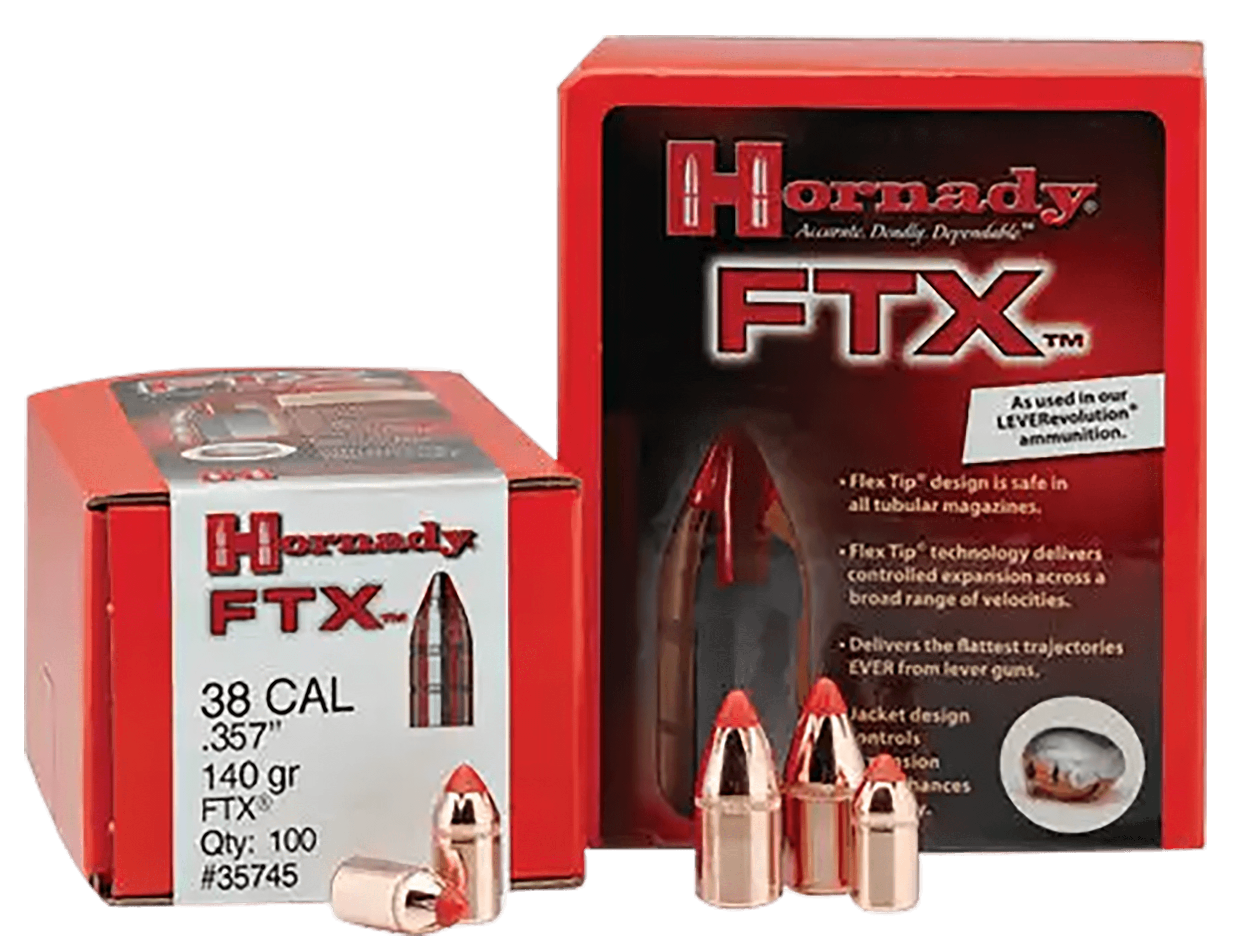 Hornady 30396 FTX 30 Cal .308 160 gr Flex Tip eXpanding 100rd Box/ 15 Case