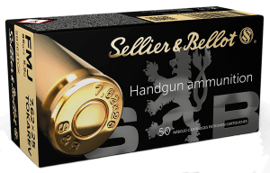 Sellier & Bellot SB762TOK Handgun 7.62x25mm Tokarev 85 gr Full Metal Jacket 50rd Box