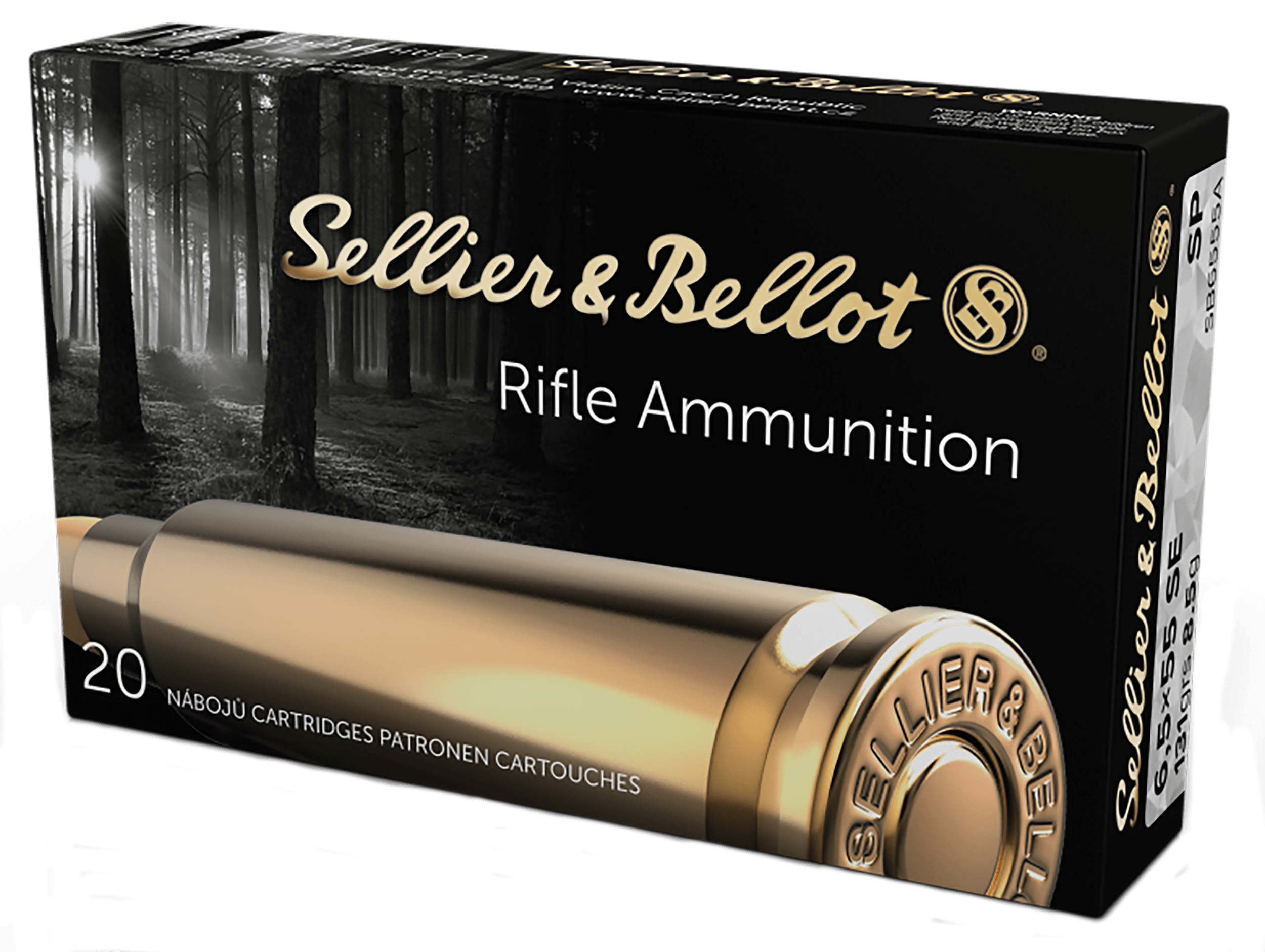 Sellier & Bellot SB6555A Rifle 6.5x55 Swedish 131 gr Soft Point 20rd Box