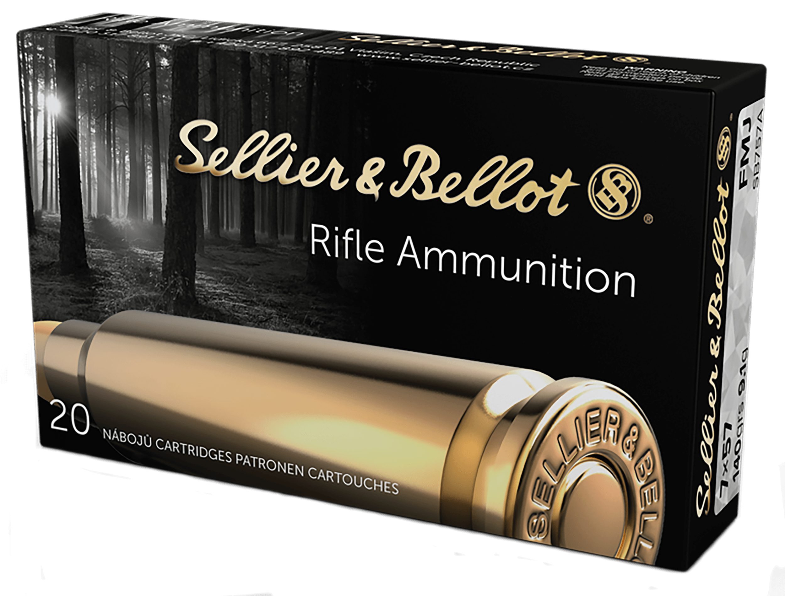 Sellier & Bellot SB757A Rifle 7x57mm Mauser 140 gr Full Metal Jacket 20rd Box