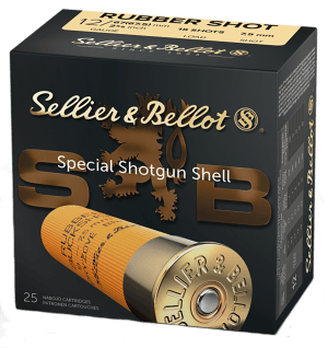 Sellier & Bellot SB12RSA Shotgun  12 Gauge 2.75" 2 11/16 oz 15 Rubber Pellets Shot 25rd Box