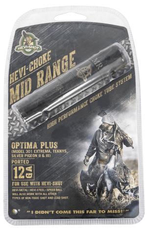 HEVI-Shot 550124 Hevi-Choke Waterfowl Beretta Optima Plus 12Gauge Mid-Range 17-4 StainlessSteel Black (Ported)