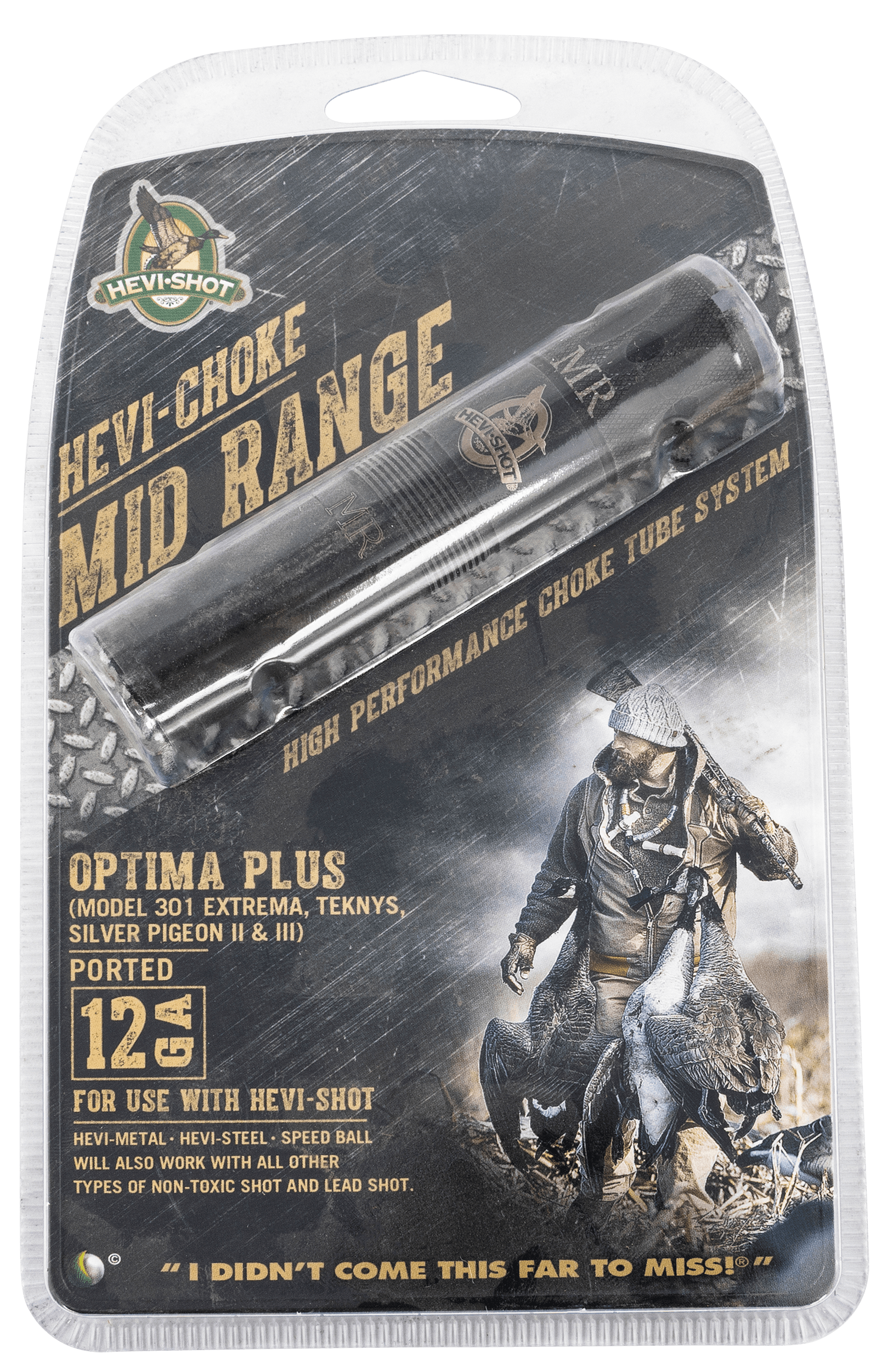 HEVI-Shot 550124 Hevi-Choke Waterfowl Beretta Optima Plus 12Gauge Mid-Range 17-4 StainlessSteel Black (Ported)