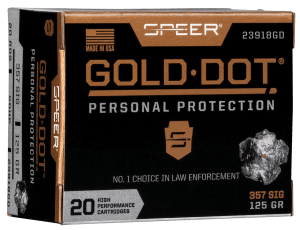 Speer 4360 Gold Dot Personal Protection 357 Sig .357 125 gr Hollow Point 100rd Box/ 5 Case
