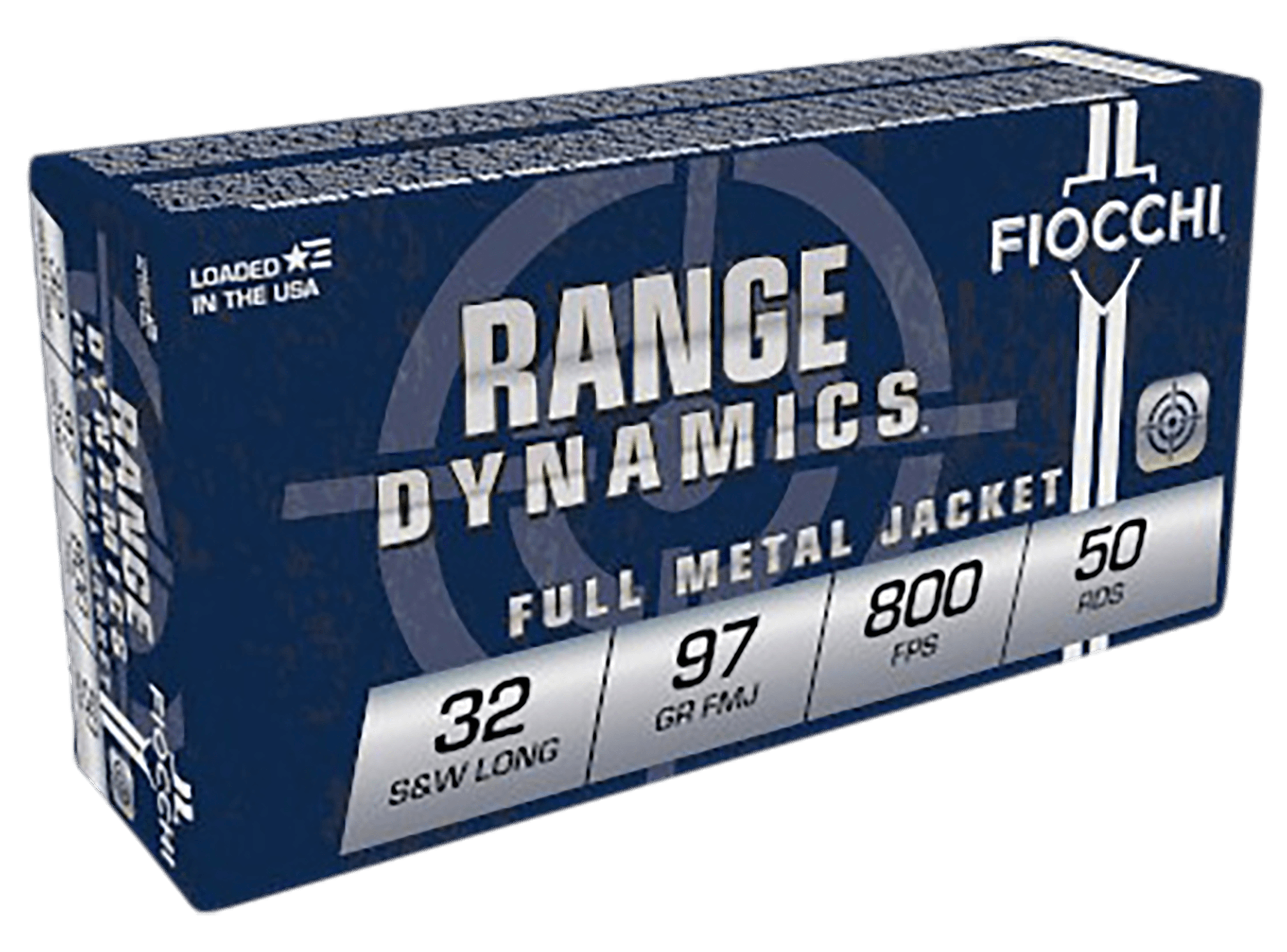 Fiocchi 32SWLA Range Dynamics 32S&WLong 97gr Full Metal Jacket 50rd Box