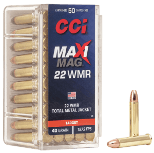 CCI 0023 Maxi-Mag Rimfire 22WMR 40gr Total Metal Jacket 50rd Box