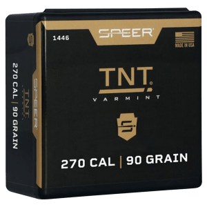 Speer Bullets 1446 TNT Rifle 270 Caliber .277 90 GR Hollow Point 100 Box