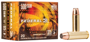 Federal F500FS2 Fusion Handgun 500 S&W Mag 325 gr Fusion Soft Point 20rd Box