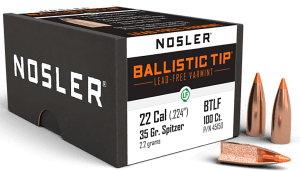 Nosler 45150 Ballistic Tip 22 Cal .224 35 gr Ballistic Tip Lead Free/ 100rd Box
