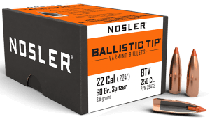 Nosler 39473 Ballistic Tip  .22 Cal .224 60 gr Ballistic Tip Varmint/ 250rd Box