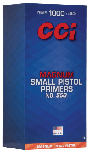 CCI 0018 Magnum Pistol No. 550 Small Pistol Multi Caliber Handgun/ 1000 Per Box